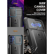 Load image into Gallery viewer, Poetic Revolution Case for Samsung Galaxy A15 5G,[Slide Camera Cover],[20FT Mil-Grade Drop Tested], Full-Body Military Grade Rugged Shockproof Cover with Kickstand and Built-in-Screen Protector, Black
