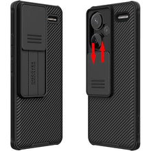 Load image into Gallery viewer, Compatible with Xiaomi Redmi Note 13 Pro Plus 5G Case, Slide Cover Camera Lens Privacy Protection Hard PC Back Soft TPU Bumper (Black)
