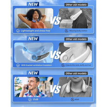 Load image into Gallery viewer, LINFOX Neck Fan,Portable Ultrathin Bladeless Neck Fan,4000mAh Rechargeable Battery Powered,3 Speeds Adjustable,Relaxed Without Feeling,Travel Essentials for Women and Man,Top Holiday Gifts (Blue)
