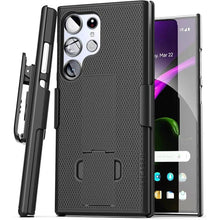 Load image into Gallery viewer, Encased DuraClip Designed for Samsung Galaxy S24 Ultra Belt Clip Case with Phone Holster and Kickstand (Black)
