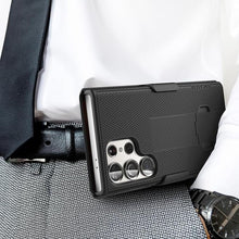Load image into Gallery viewer, Encased DuraClip Designed for Samsung Galaxy S24 Ultra Belt Clip Case with Phone Holster and Kickstand (Black)
