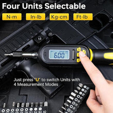 Load image into Gallery viewer, 32PCS Digital Torque Screwdriver, 2.66-53.1 in-lbs/0.3-6 Nm, Inch Pound Torque Screwdriver Electrician with Buzzer &amp; LED Indicator, Adjustable Screwdriver Torque Wrench Set with Bits &amp; Sockets

