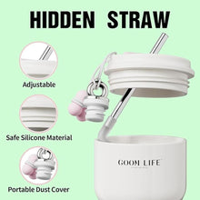 Load image into Gallery viewer, GOOM 18oz Travel Coffee Mug Tumbler with Lid and Straw, 18/10 Stainless Steel, 6-Layer Insulation, Spill Proof, Leak Proof Tumbler with Straw Mouth Rotary Lock, Coffee Mugs for Women - White, Pink
