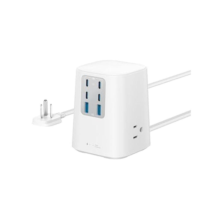 Anker Charging Station (100W), 9-in-1 USB-C Power Strip with 300J Surge Protection, for iPhone 16 and MacBook, 5 ft Flat Cable and Plug, 4 USB-C, 2 USB-A Ports, 3 AC Outlets, for Home, Office