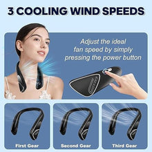 Load image into Gallery viewer, Kakashi 6000mAh Portable Neck Fan Rechargeable, Bladeless Operated Wearable Personal Fan with 3 Speeds, 360°Cooling Leafless Hanging Neck Fan Blow Cold Air for Travel Outdoor
