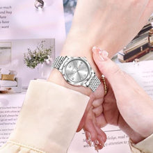 Load image into Gallery viewer, Taxau Silver Watch for Women, Womens Waterproof Watch Luxury Dress Ladies Watches for Small Wrists Analog Quartz Stainless Steel Women s Watches Day Date Diamond Female Watch Fashion reloj de Mujer
