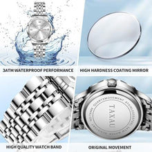 Load image into Gallery viewer, Taxau Silver Watch for Women, Womens Waterproof Watch Luxury Dress Ladies Watches for Small Wrists Analog Quartz Stainless Steel Women s Watches Day Date Diamond Female Watch Fashion reloj de Mujer

