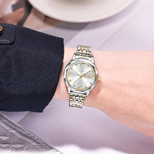 Load image into Gallery viewer, Taxau Waterproof Watches for Women Ladies Watches Silver Gold Stainless Steel Womens Dress Watch with Day Date Analog Quartz Lady Watch Luxury Diamond Small Wrist-Watch reloj Mujer
