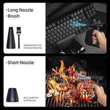 Load image into Gallery viewer, Compressed Air Duster,180000RPM Jet Dryer Blower,3 Gear Electric Portable Air Duster,No Canned Air Duster-Replace Compressed Air Can,Jet Fan for Car Dry,Keyboard Computer Cleaning,Air Bed,Hair Dry
