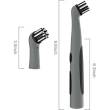 Load image into Gallery viewer, Rechargeable Electric Cleaning Brush with 4 in 1 Multiple Brush Heads and USB Cable, Indoor Household Cordless Motorized Brush for Bathroom Toilet Kitchen Tile Crevice (Grey &amp; Black)
