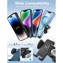 Load image into Gallery viewer, woleyi Golf Cart Phone Holder Clip- [Wider Clamp &amp; Metal Arm] 360 Adjustable Phone Mount for EZGO/Club Car/Yamaha, Compatible with iPhone Air 17 Pro Max 16 15 14 13 12 Plus, S25, 4.7 to 7" Smartphone
