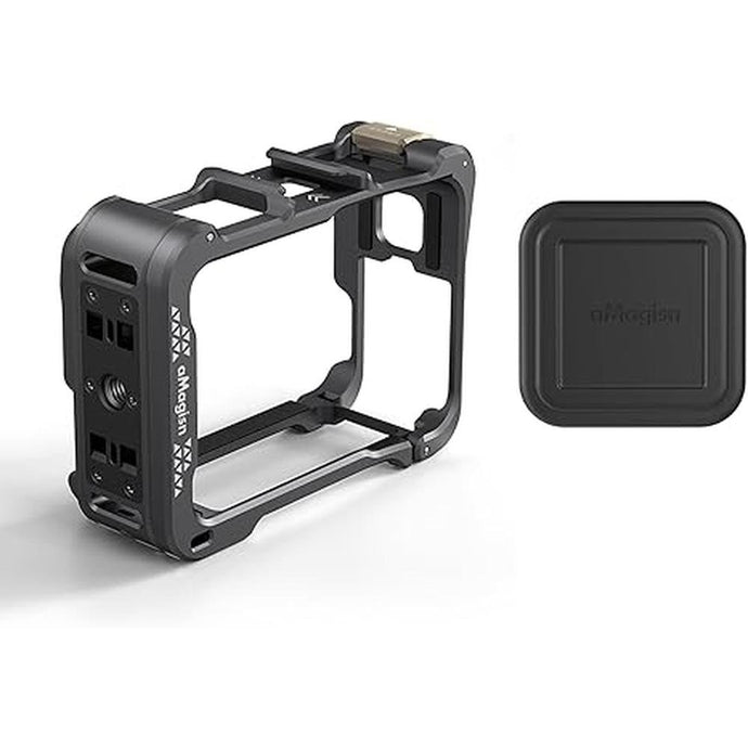 360 Ace Series Aluminum Frame Cage with Lens Silicone Case for Insta360 Ace Pro 2/Ace Pro/Ace,Metal Protective Durable Housing Case (Model Bundling 3)
