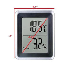 Load image into Gallery viewer, LABO Muli-Functional Digital Thermometer Hygrometer Large Display Digital Hygrometer Black Silver
