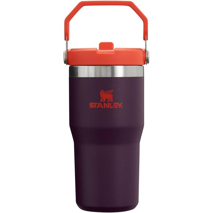 Stanley IceFlow Flip Straw Tumbler with Handle 20 oz | Twist On Lid and Flip Up Straw | Leak Resistant Water Bottle | Insulated Stainless Steel |BPA-Free | Plum