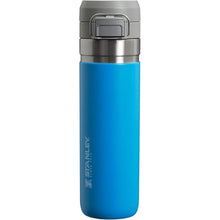 Load image into Gallery viewer, Stanley Quick Flip GO Water Bottle 24 oz | Push Button Lid | Leakproof and Packable for Travel and Sports | Insulated Stainless Steel | BPA-Free | Azure
