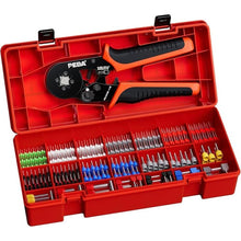 Load image into Gallery viewer, PEBA Ferrule Crimping Tool - Ratchet Crimp Pliers AWG 24-8 with 21 Sizes Wire End Ferrule Terminals | Square Crimping Tool, Electrical Terminals, Wire Ferrules Crimping Pliers
