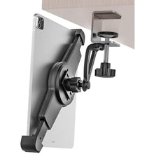 Load image into Gallery viewer, Under Cabinet Tablet Mount for Kitchen [Portable Small Clamp] Kitchen Tablet Holder for Counter Stand, 360 Rotatable Metal Clip, Compatible with 7-11" Tablet Like iPad Pro, Air, Mini, Galaxy, Fire
