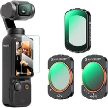 Load image into Gallery viewer, K&amp;F Concept Magnetic Effect &amp; ND &amp; CPL Filter Set Compatible with DJI Osmo Pocket 3, 3 Pack CPL Black Diffusion 1/4 ND2-32 Filters Accessories, HD Optical Glass/Multi-Coated
