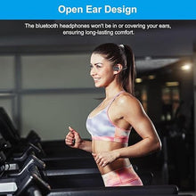 Load image into Gallery viewer, Bluetooth Headphones, Bluetooth V5.4 Wireless Headphones with Noise Cancelling Mic, 12H Playtime, 15.4mm Diaphragm Driver, Open Ear Headset for Office Meeting Running Cycling Driving (Black)
