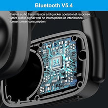 Load image into Gallery viewer, Bluetooth Headphones, Bluetooth V5.4 Wireless Headphones with Noise Cancelling Mic, 12H Playtime, 15.4mm Diaphragm Driver, Open Ear Headset for Office Meeting Running Cycling Driving (Black)
