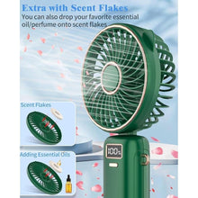 Load image into Gallery viewer, Mini Fan,Small Hand Fans with Pedestal,USB Battery Powered Eyelash Folding Lanyard Silent Cordless Fan,Handheld/Neck/Desk 3 in 1 Personal Portable Fans Rechargeable for Girls Women Outside Indoor

