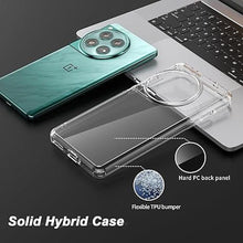 Load image into Gallery viewer, Clear Case for Oneplus 12 Case, [Hard PC Back+Soft TPU Bumper] [Anti-Yellowing] [Support Wireless Charging] Slim Fit Shockproof Protective Transparent Case Cover for OnePlus 12 5G, 2024
