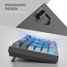 Load image into Gallery viewer, 75% TKL Wired Mechanical Keyboard,RGB Backlit Gasket Mount 82 Key Hot Swappable Custom Linear Red Switch Gaming Keyboard with Volume Knob &amp; PBT Keycaps (82 Dark)
