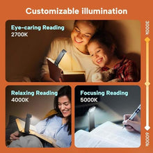 Load image into Gallery viewer, 86lux Book Light, Rechargeable Reading Lights for Books in Bed, Ultralight Clip-on LED Bookmark Lamp with 3 Amber Colors &amp; Stepless Dimming for Night Reading for Book Lovers, Kids, Ashen
