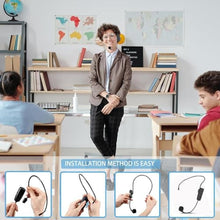 Load image into Gallery viewer, MICVISTA Wireless Saxophone Microphone System, Clip on Instrument Microphone Suitable for Saxophones and Speakers, Multi-Purpose Microphone, Wireless Receiver and Transmitter, 180 Foot Range
