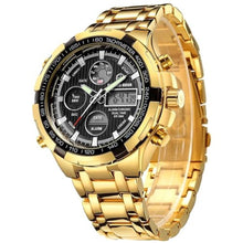 Load image into Gallery viewer, FAMVNTN Luxury Men Watches with Stainless Steel Analog Digital Watches for Men Male Outdoor Sport Waterproof Big Wristwatch

