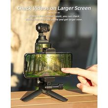 Load image into Gallery viewer, EUGOOCX Expansion Phone Clip Holder for DJI OSMO Pocket 3, Front Smartphone Bracket with 1/4 Screw Adapter Compatible with Pocket 3 Camera, Black
