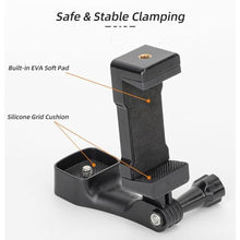 Load image into Gallery viewer, EUGOOCX Expansion Phone Clip Holder for DJI OSMO Pocket 3, Front Smartphone Bracket with 1/4 Screw Adapter Compatible with Pocket 3 Camera, Black
