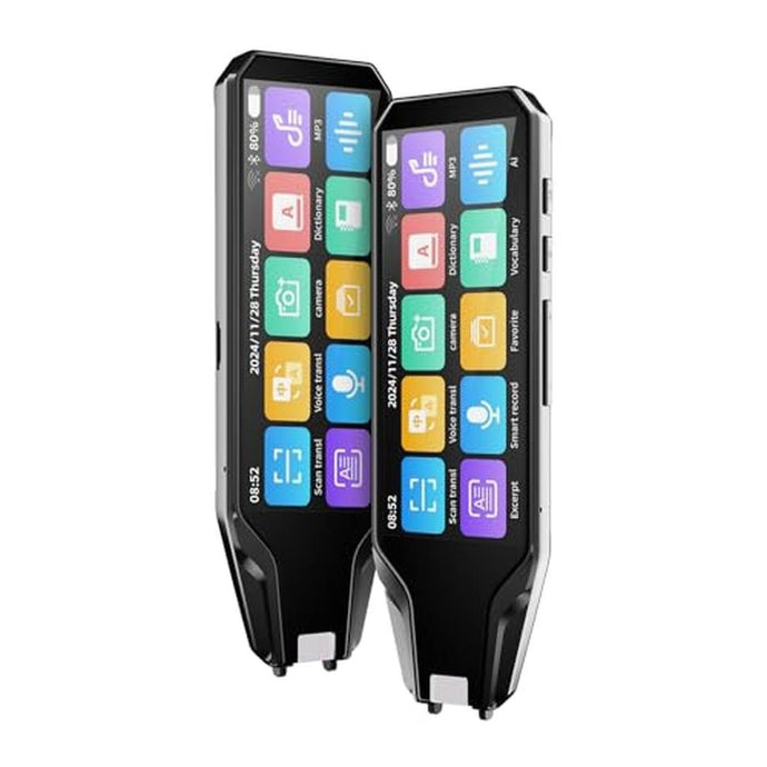 BridgeOne Language Translator Pen Scan Reader, Traductor De Voz Instantaneo, Pen Translation Scanner AI Reading Tool, 142 Languages Voice & Photo Translate Device, for Students Adults(4 Inches Black)