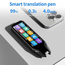 Load image into Gallery viewer, BridgeOne Language Translator Pen Scan Reader, Traductor De Voz Instantaneo, Pen Translation Scanner AI Reading Tool, 142 Languages Voice &amp; Photo Translate Device, for Students Adults(4 Inches Black)
