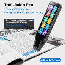 Load image into Gallery viewer, BridgeOne Language Translator Pen Scan Reader, Traductor De Voz Instantaneo, Pen Translation Scanner AI Reading Tool, 142 Languages Voice &amp; Photo Translate Device, for Students Adults(4 Inches Black)
