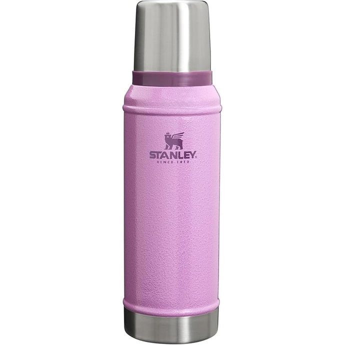 Stanley Classic Legendary Vacuum Bottle 1.0 qt | Wide Mouth with Leakproof Cup Lid | Keep Drinks Hot or Cold | Packable for Travel | Insulated Stainless Steel Thermos | BPA-Free | Hammertone Lilac