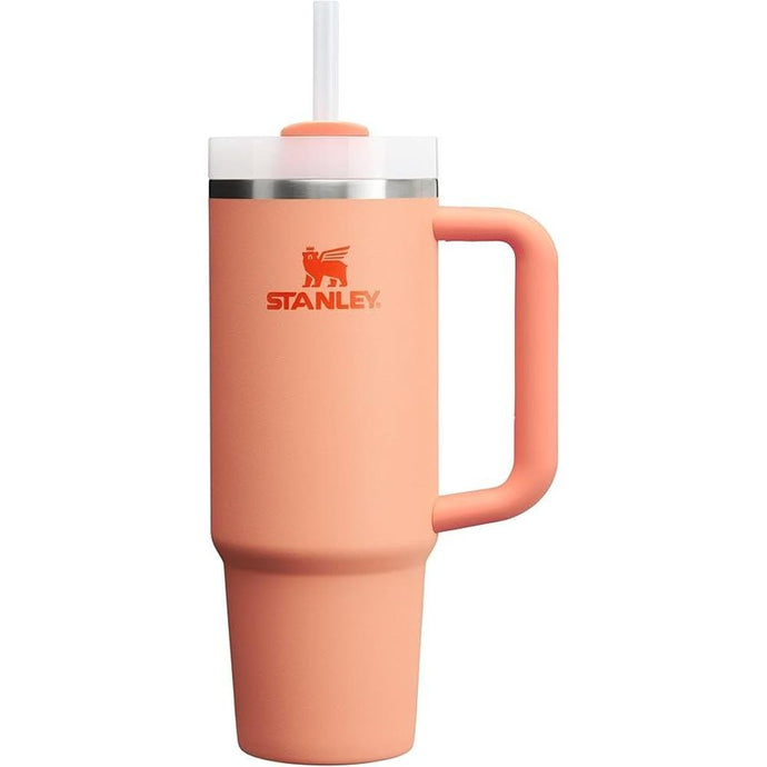 Stanley Quencher H2.0 Tumbler with Handle and Straw 30 oz | Flowstate 3-Position Lid | Cup Holder Compatible for Travel | Insulated Stainless Steel Cup | BPA-Free | Nectarine