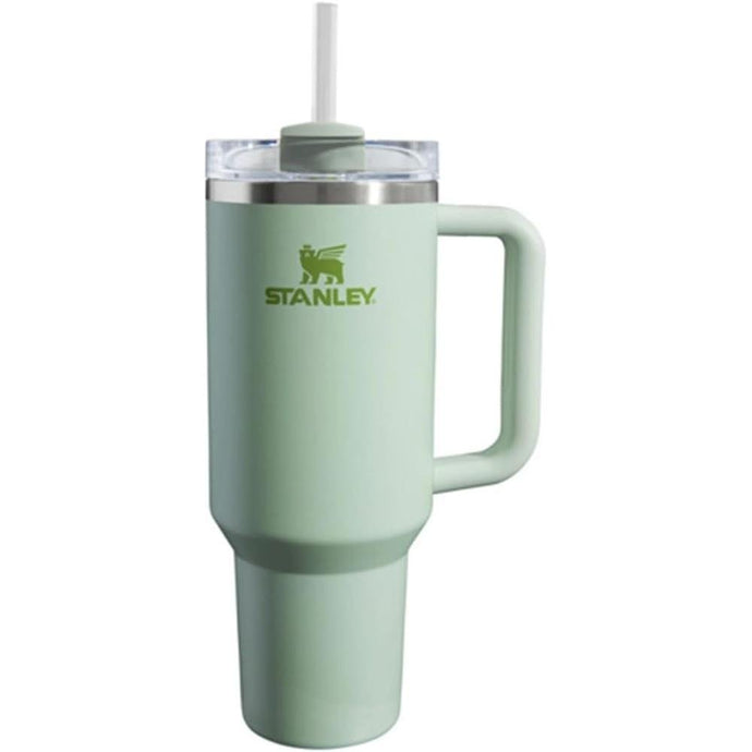 STANLEY Quencher H2.0 FlowState Stainless Steel Vacuum Insulated Tumbler with Lid and Straw for Water, Iced Tea or Coffee (Green Divine, 40 oz)