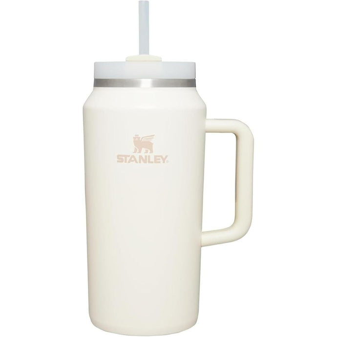 STANLEY Quencher H2.0 FlowState Stainless Steel Vacuum Insulated Tumbler with Lid and Straw for Water, Iced Tea or Coffee (Cream, 64 oz)