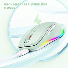 Load image into Gallery viewer, PEIOUS Wireless Mouse Jiggler - LED Wireless Mice with Build-in Mouse Mover, Rechargeable Moving Mouse for Laptop with Undetectable Random Movement Keeps Computers Awake-Light Green
