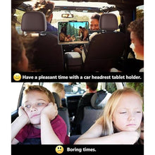 Load image into Gallery viewer, Car Headrest Tablet Holder, Car Back Seat Tablet Mount Kids [Stretchable &amp; Ultra-Stable] Between Seats Tablet Stand for Switch, iPad Pro Air Mini, Lenovo, iPhone, 4-12.9" Tablets &amp; Phones
