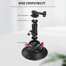 Load image into Gallery viewer, Neewer 6" Suction Cup Camera Mount with Ball Head Magic Arm, 2 Pack Metal Car Mount for Camera/Action Camera/Phone, Air Pump Vacuum on Car or Window Glass with 1/4" 3/8" ARRI Mounting Holes, CA013
