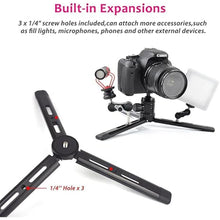 Load image into Gallery viewer, Adjustable Aluminum Mini Tripod, Desktop Tabletop Tripod Stand for DSLR Cameras, Zhiyun Weebill/Smooth/Crane, DJI Ronin S/SC/RSC/RS,Osmo Mobile,Stabilizer Handle (Standard)

