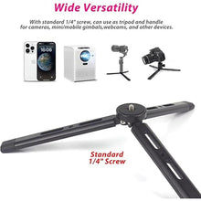 Load image into Gallery viewer, Adjustable Aluminum Mini Tripod, Desktop Tabletop Tripod Stand for DSLR Cameras, Zhiyun Weebill/Smooth/Crane, DJI Ronin S/SC/RSC/RS,Osmo Mobile,Stabilizer Handle (Standard)
