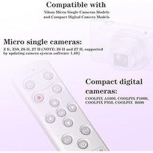Load image into Gallery viewer, AODELAN Camera Remote Control Wireless Shutter Release for Nikon COOLPIX P1000 P950 B600 A1000 Z50 Z30 Z fc Z6 II Z7 II,Replaces Nikon ML-L7
