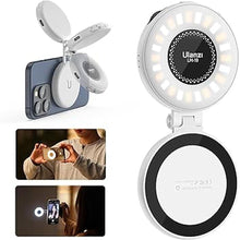 Load image into Gallery viewer, ULANZI Magnetic Selfie Light White, LED Fill Light Compatible with Magsafe, LED Selfie Ring Light Included Sticky Ring for Phones, for Selfies/Photography/TikTok/Zoom Calls/Video Conference Color
