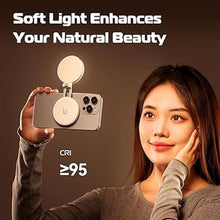 Load image into Gallery viewer, ULANZI Magnetic Selfie Light White, LED Fill Light Compatible with Magsafe, LED Selfie Ring Light Included Sticky Ring for Phones, for Selfies/Photography/TikTok/Zoom Calls/Video Conference Color

