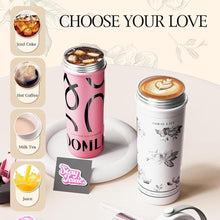 Load image into Gallery viewer, GOOM 20 oz Spill Proof Tumbler with Lid and Straw, Top Handle, Extended Tea Infuser, 18/10 Stainless Steel, Insulated Hot &amp; Cold Brew Gifts for Mom Women Her, Teacher Gifts - Floral White
