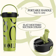 Load image into Gallery viewer, GOOM 20 oz Spill Proof Tumbler with Lid and Straw, Top Handle, Extended Tea Infuser, 6-Layer Insulation 18/10 Stainless Steel, Christmas Gifts for Mom Women Man Her, Teacher Gifts - Green
