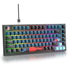 Load image into Gallery viewer, 75% Percent Keyboard Programmable,82 Keys Wired Hot-swappable RGB Mechanical Gaming Keyboard Gasket Mount with White Switches for Mac/Win (75% Monster)
